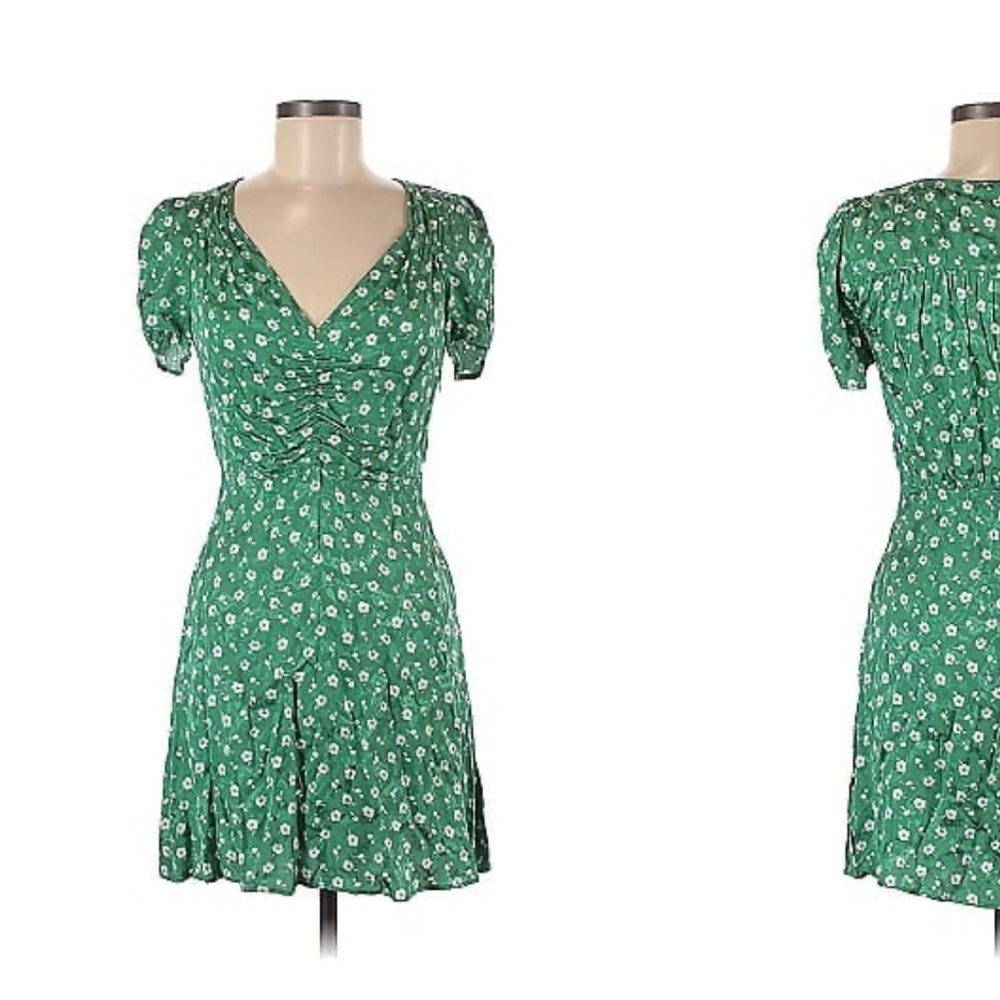 Green Floral Free People Dress - Size 2